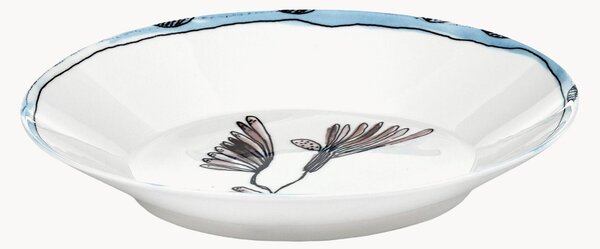 Set di 2 piatti fondi in Fine Bone China Midnight Flowers