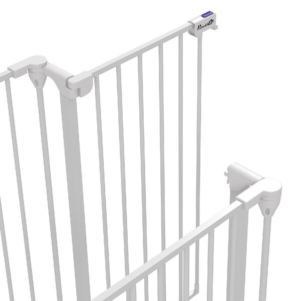 AllMyPets Cancelletto per Cani Taglia Media a 3 Pannelli con Doppio Sistema di Blocco 206x90 cm colore Bianco - D92DHWT