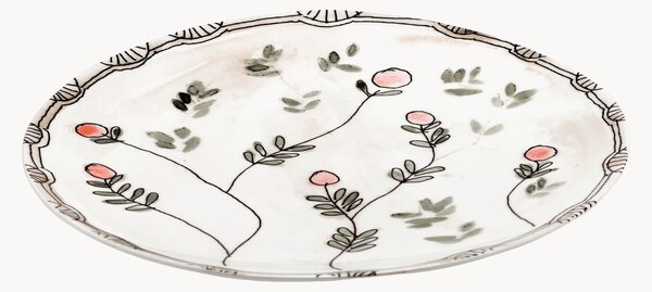 Set di 2 piatti da portata in Fine Bone China Midnight Flowers