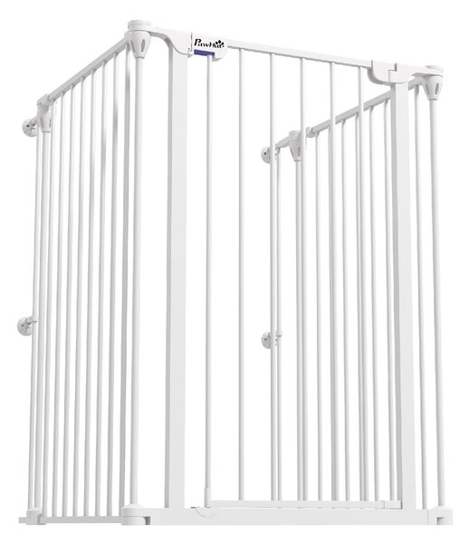 AllMyPets Cancelletto per Cani Taglia Media a 3 Pannelli con Doppio Sistema di Blocco 206x90 cm colore Bianco - D92DHWT