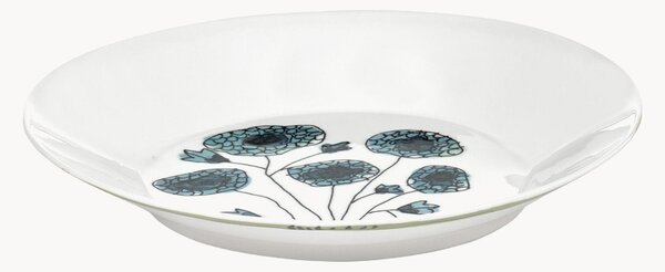 Set di 2 piatti fondi in Fine Bone China Midnight Flowers