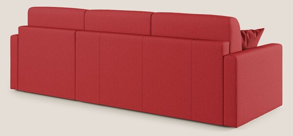 Chris Divano letto angolare 5 posti in tessuto impermeabile T13 rosso