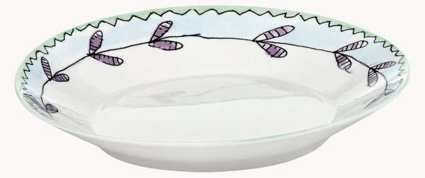 Set di 2 piatti fondi in Fine Bone China Midnight Flowers