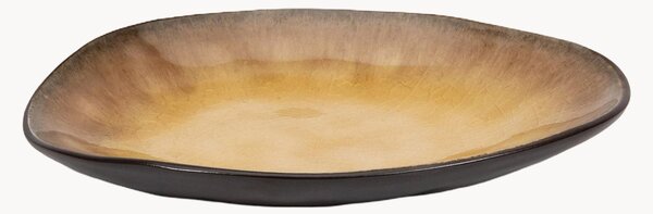 Set di 4 piatti da dessert con smalto reattivo organico Pure