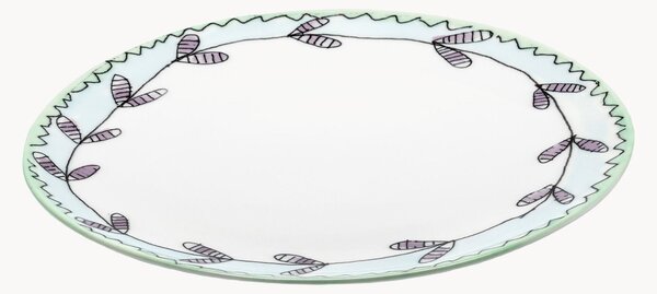 Set di 2 piatti da colazione in Fine Bone China Midnight Flowers