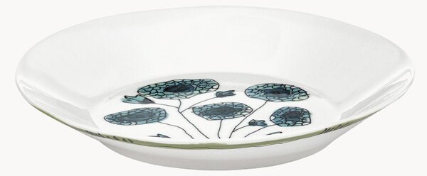 Set di 2 piatti fondi in Fine Bone China Midnight Flowers