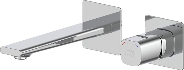 TORES Rubinetto lavabo da incasso argento cromato Laveo BVT_022P