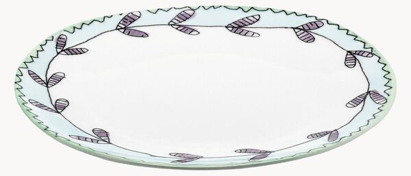 Set di 2 piatti da dessert in Fine Bone China Midnight Flowers