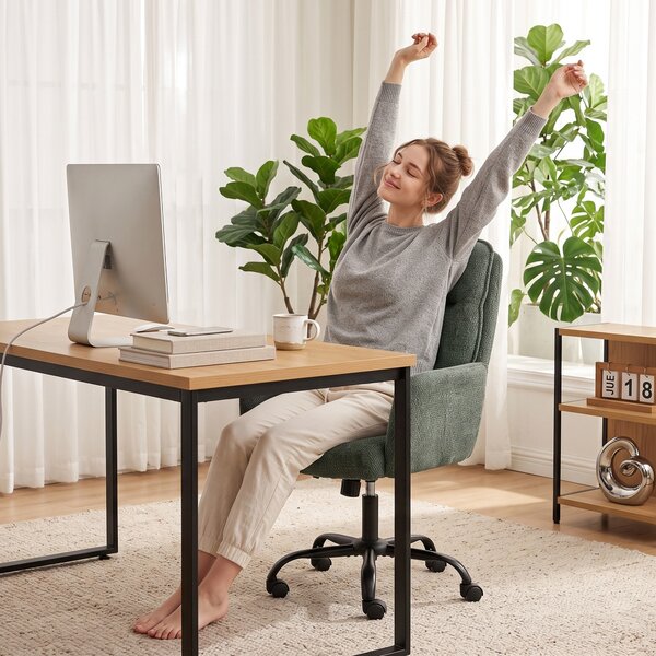 HOMCOM Sedia da Ufficio Ergonomica con Altezza Regolabile e Funzione Oscillante, Verde Scuro | Aosom Italy
