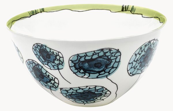 Set di 2 ciotole in Fine Bone China Midnight Flowers