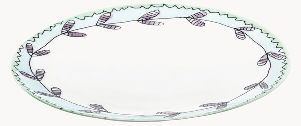Set di 2 piatti da colazione in Fine Bone China Midnight Flowers