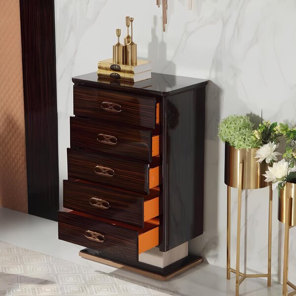 Cassettiera alta di design Armadi Tavola bassa laterale Legno nobile