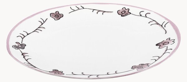 Set di 2 piatti piani in Fine Bone China Midnight Flowers