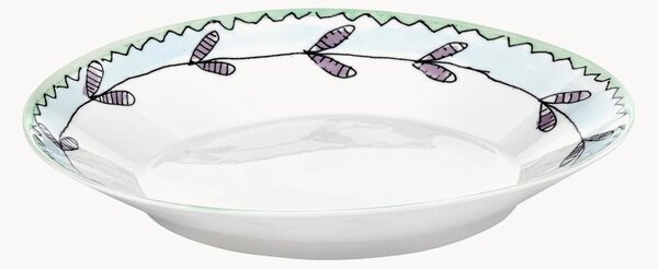 Set di 2 piatti fondi in Fine Bone China Midnight Flowers