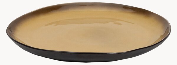 Set di 2 piatti fondi con smalto reattivo organico Pure
