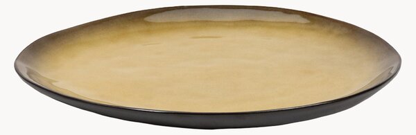 Set di 2 piatti da colazione con smalto reattivo organico Pure