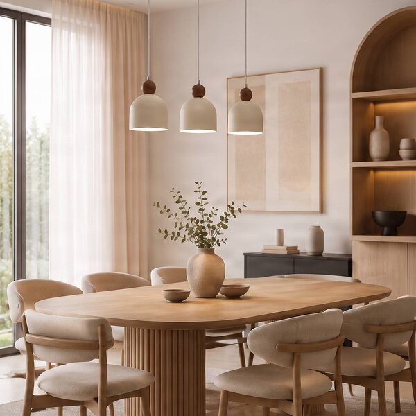 Lampada a sospensione Timon Milagro Lighting, dimmerabile, Marrone / Ruggine, Soggiorno / Sala da pranzo, Metallo, Moderno, Lampada a sospensione