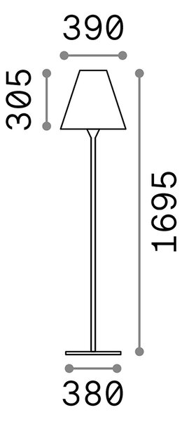 Piantana Moderna Itaca Metallo Bianco 1 Luce E27