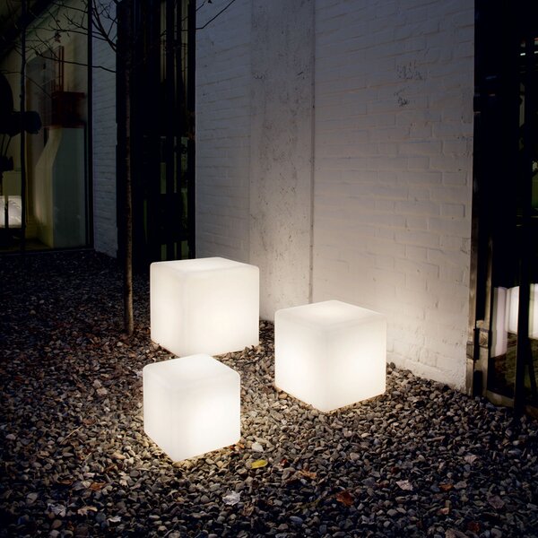 Piantana Moderna Luna Alluminio Bianco 1 Luce E27 D50Cm