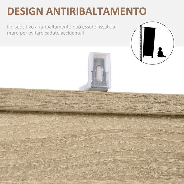 HOMCOM Libreria Mobiletto Multiuso in Legno con 6 ripiani e 2 ante, per soggiorno, ingresso, ufficio e camera da letto 61.5x29.5x80cm | Aosom Italy