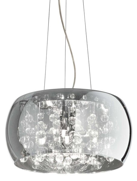 Sospensione Moderna Audi-80 Metallo Fumè 5 Luci G9 3W 3000K Luce Calda
