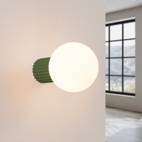 Lampada da parete verde ø 12 cm Orbital – Sollux