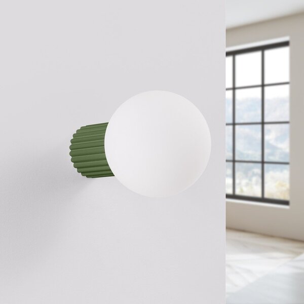 Lampada da parete verde ø 12 cm Orbital – Sollux