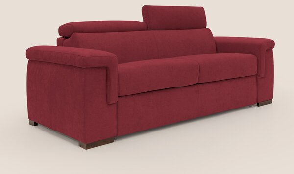 Giunone divano letto con materasso alto 18 cm e poggiatesta reclinabil