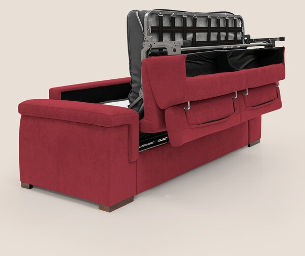 Giunone divano letto con materasso alto 18 cm e poggiatesta reclinabil