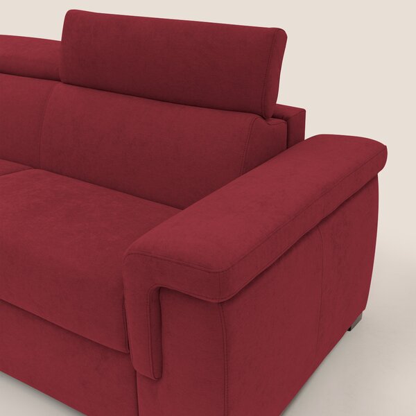 Giunone divano letto con materasso alto 18 cm e poggiatesta reclinabil