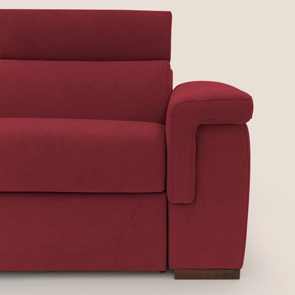 Giunone divano letto con materasso alto 18 cm e poggiatesta reclinabil