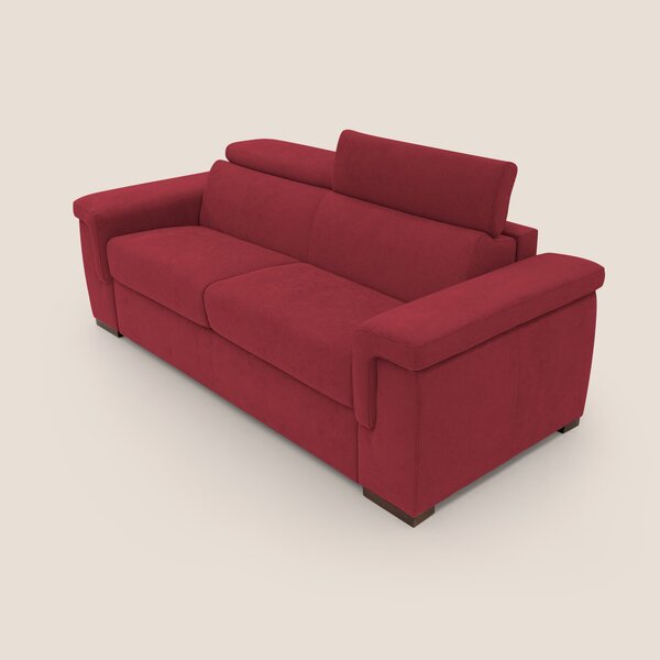 Giunone divano letto con materasso alto 18 cm e poggiatesta reclinabil