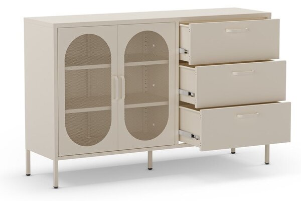 Cassettiera color crema 140x90 cm Diora - Marckeric