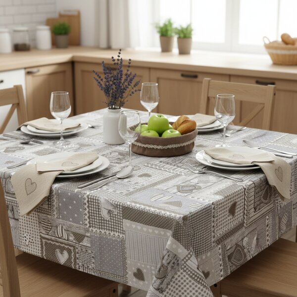 Tovaglia patchwork beige