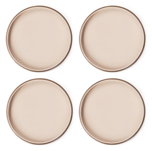 Set di piatti beige in gres 4 pz ø 22 cm Terra Rondo – Bonami Selection