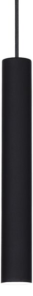 Sospensione Industrial-Minimal Tube Alluminio Nero Led 9W 3000K D6Cm