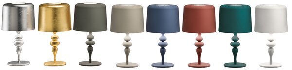 Lampada Da Scrivania Contemporanea Eva D30Cm In Plastica Cemento E Alluminio