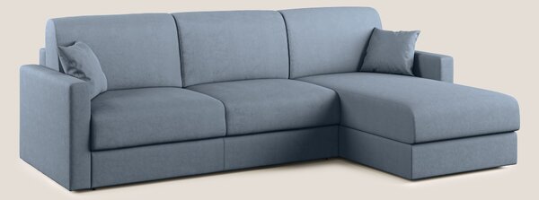 Chris Divano letto angolare con penisola in microfibra smacchiabile T1