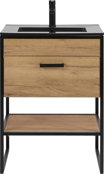 Set di mobili da bagno Lavabo da 60 cm con mobiletto Lavabo Bagno in stile loft