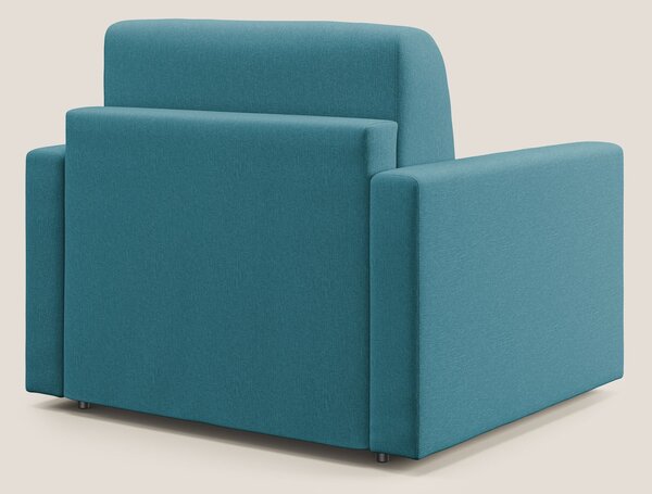 Chris poltrona letto in tessuto impermeabile T13 azzurro