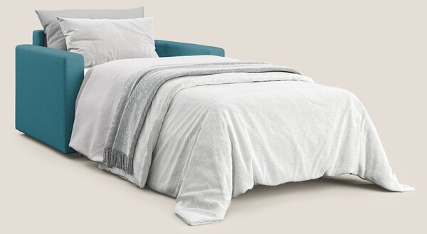 Chris poltrona letto in tessuto impermeabile T13 azzurro