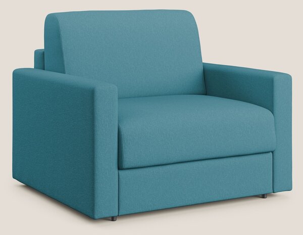 Chris poltrona letto in tessuto impermeabile T13 azzurro