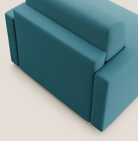 Chris poltrona letto in tessuto impermeabile T13 azzurro