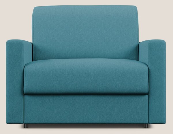 Chris poltrona letto in tessuto impermeabile T13 azzurro