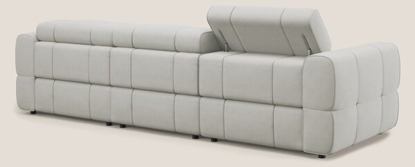 Giotto Divano modulare a 3 sedute con opzione relax elettrico in micro
