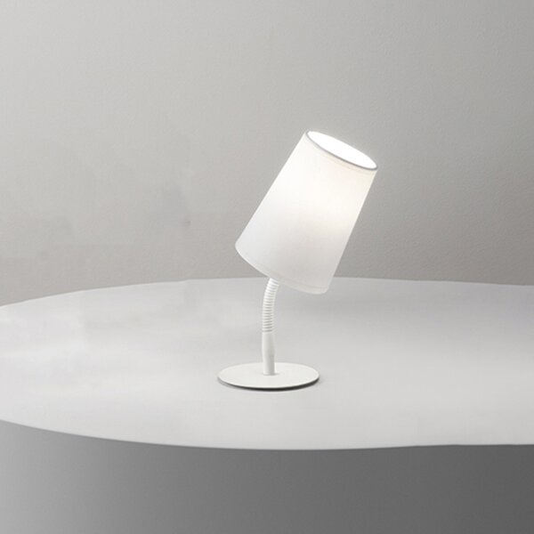 Lampada Da Scrivania Contemporanea Mash Bianco 1 Luce E14