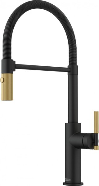 Franke Maris Stripes Rubinetto Da Cucina Verticale Nero-Oro/Oro Antico 115.0747.679