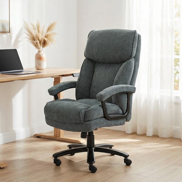 Poltrona da Ufficio con 7 Punti Massaggianti e Poggiapiedi, in Pelle PU e Acciaio, 67x79x111-121 cm, Nero| Aosom Italy