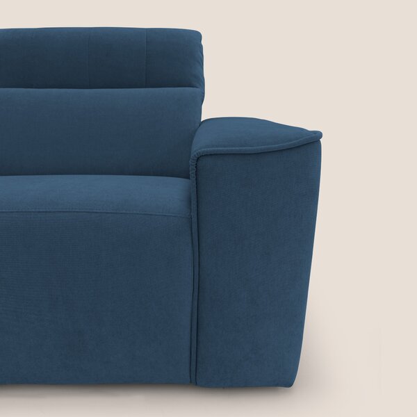 Clark Divano angolare con opzione relax elettrico in tessuto smacchiab