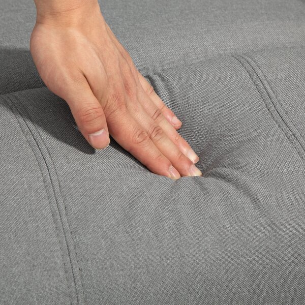 HOMCOM Poltrona Relax con 8 Punti Massaggio e Schienale Riscaldabile, 87,5x87x108 cm, Effetto lino, Grigio Chiaro | Aosom Italy